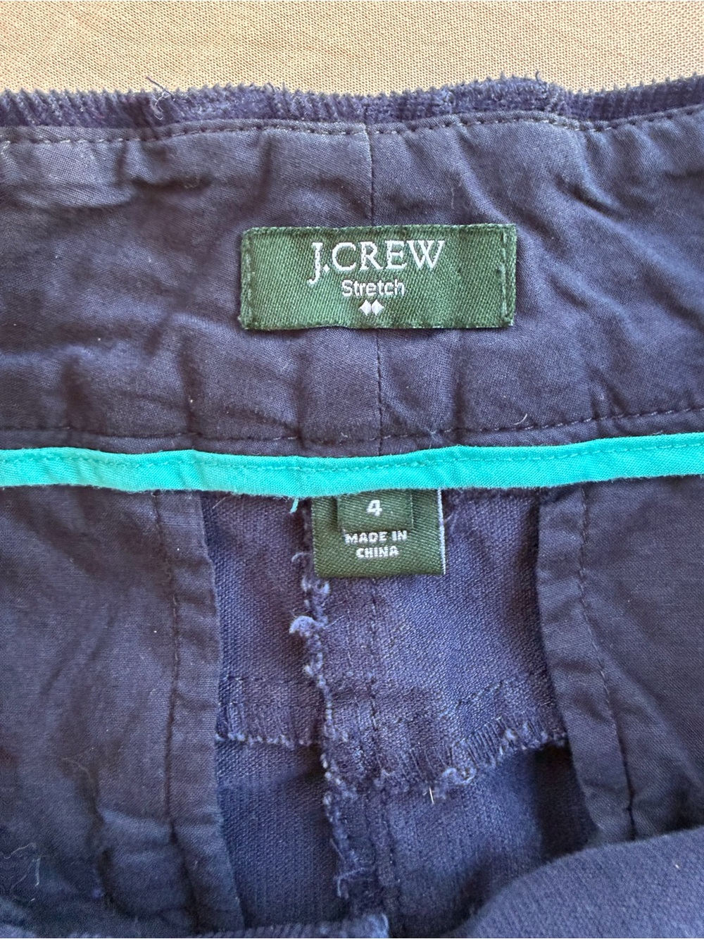 J. Crew Navy Corduroy 99% Cotton Skirt Size 4 Y2K summer fall comfort Academia - Picture 6 of 7